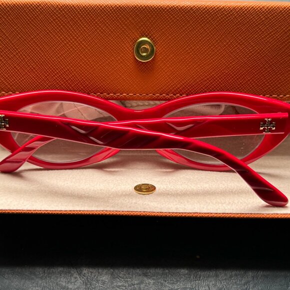 Tory Burch Red Cat Eye Glasses Frames new with box - Picture 3 of 10